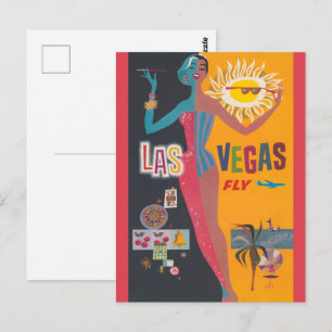  Las Vegas Gambling Travel Poster Art Briefkaart