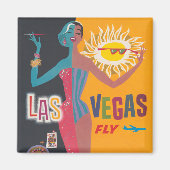  Las Vegas Gambling Travel Poster Art Magneet (Voorkant)