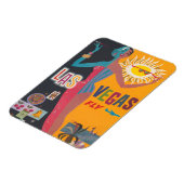 Las Vegas Gambling Travel Poster Art Magneet (Linkerzijde)