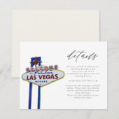 LAS VEGAS-gebarentaal of Event Details Card Kaart (Voorkant / Achterkant)