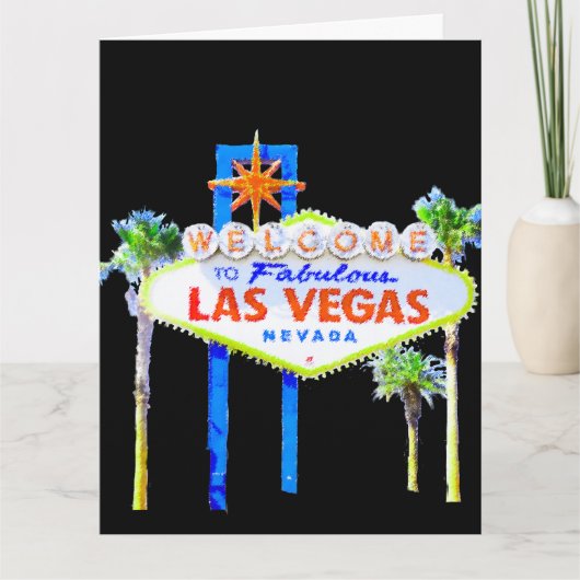 Las Vegas, gefeliciteerd Kaart (Voorkant)
