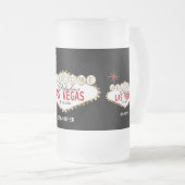 Las Vegas - Gepersonaliseerd Matglas Bierpul (Voorkant rechts)