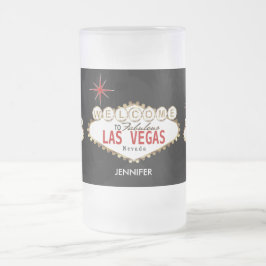 Las Vegas - Gepersonaliseerd Matglas Bierpul