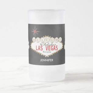 Las Vegas - Gepersonaliseerd Matglas Bierpul