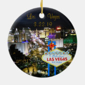 Las Vegas gepersonaliseerde date Holiday Ornament (Achterkant)