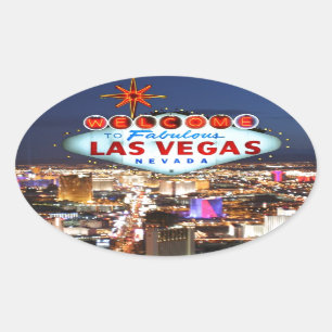 Las Vegas Gifts Ovale Sticker