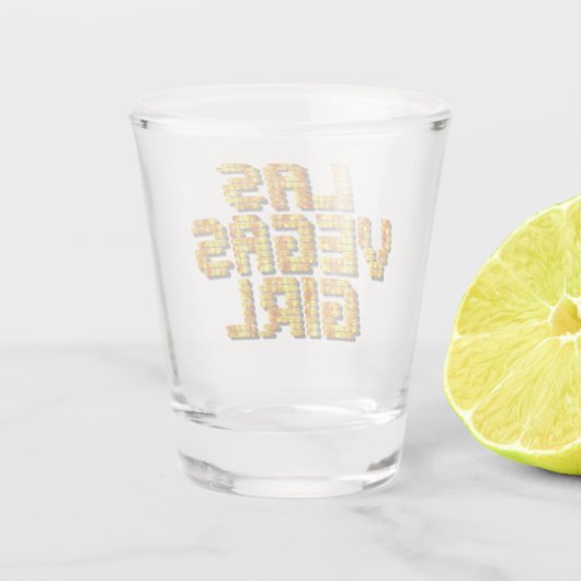 Las Vegas Girl Shot Glas (Achterkant)