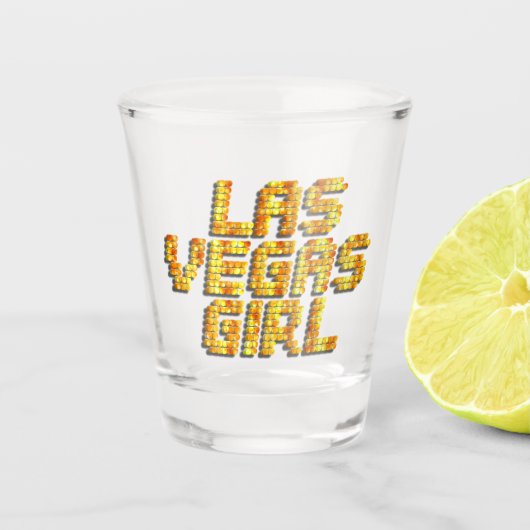 Las Vegas Girl Shot Glas (Voorkant)