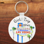 Las Vegas Girls Night Out Button Sleutelhanger (Voorkant)