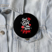 Las Vegas Girls Trip - Meisje dat van Vegas houdt Ronde Button 4,0 Cm (In situ)