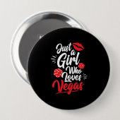 Las Vegas Girls Trip - Meisje dat van Vegas houdt Ronde Button 4,0 Cm (Voorkant /achterkant)