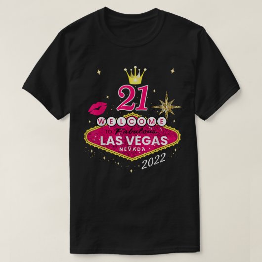 Las Vegas Girls Trip Shirten 2022, Vegas 21st Birt T-shirt (Design voorkant)