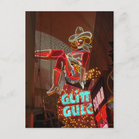 Las Vegas Glitter Gulch Briefkaart (Voorkant)
