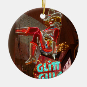 Las Vegas Glitter Gulch Keramisch Ornament