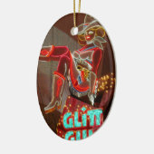 Las Vegas Glitter Gulch Keramisch Ornament (Links)