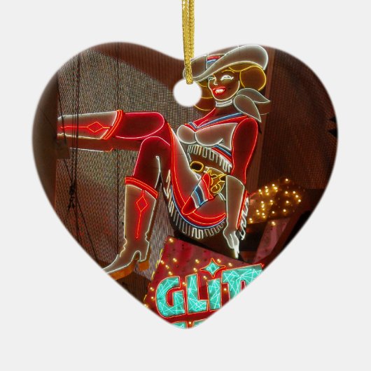 Las Vegas Glitter Gulch Keramisch Ornament (Voorkant)
