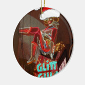 Las Vegas Glitter Gulch Kerstmis Keramisch Ornament (Links)