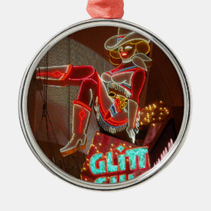 Las Vegas Glitter Gulch Metalen Ornament