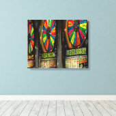 Las Vegas gokautomaten Canvas Afdruk (Insitu (Houten vloer))