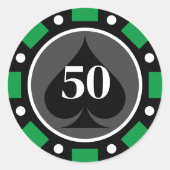 Las Vegas gokken casino poker chip stickers (Voorkant)