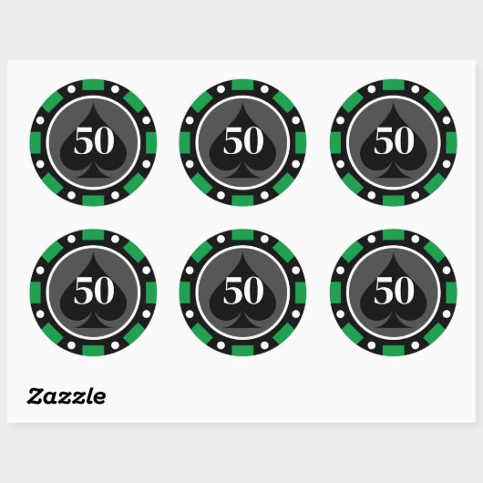 Las Vegas gokken casino poker chip stickers (Vel)
