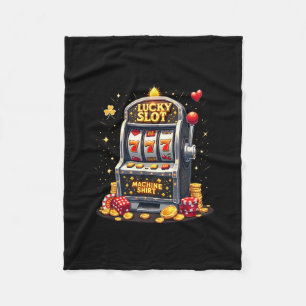 Las Vegas gokkers Lucky Slot Machine Casino Fleece Deken