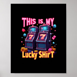 Las Vegas gokkers Lucky Slot Machine Casino Poster