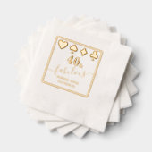 Las Vegas Gold 40 en Fabulous Vrouw Verjaardag Folie Servetten (Insitu (Gestapeld))