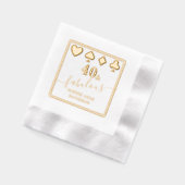 Las Vegas Gold 40 en Fabulous Vrouw Verjaardag Folie Servetten (Links)