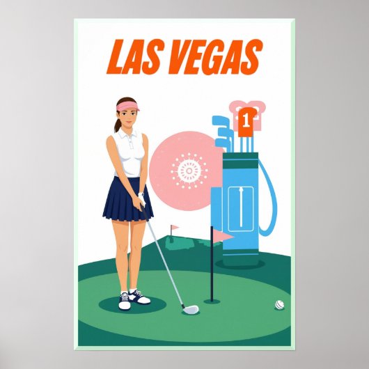 Las Vegas Golf poster (Voorkant)