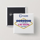 Las Vegas Groom Button (Voorkant /achterkant)