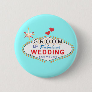 Las Vegas Groom Ronde Button 5,7 Cm