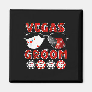 Las Vegas Groom Wedding T-shirt Bachelor Party Sta Magneet