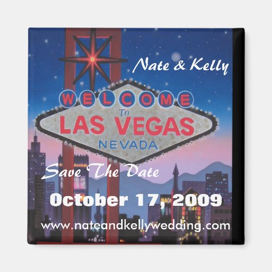 Las Vegas groot, Nate & Kelly, Save The Date, O... Magneet (Voorkant)