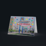 Las Vegas Happy 21st Birthday Kaart in roze<br><div class="desc">Las Vegas Happy 21st Birthday Kaart in roze</div>