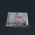 Las Vegas Happy 21st Birthday Kaart in roze<br><div class="desc">Las Vegas Happy 21st Birthday Kaart in roze</div>