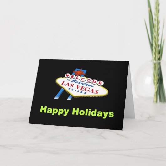 Las Vegas Happy Holiday Kaart (Voorkant)