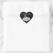 Las Vegas Hart Gevormde Bruiloft Sticker (Tas)
