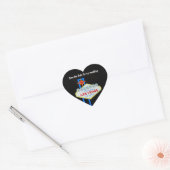 Las Vegas Hart Gevormde Bruiloft Sticker (Envelop)
