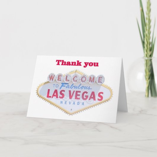 Las Vegas Hartelijk dank Bedankkaart (Voorkant)