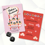 Las Vegas hartteken Bachelorette Weekend Kaart<br><div class="desc">Bachelorette Weekend in Las Vegas met hartvormige bord en leuke lettertypen met een mod retro vibe. Kenmerken Vegas teken en hart dobbelstenen met funky kleuren van roze, rood, sinaasappel en zeer licht romig wit. Perfect voor een meisjes weekend vrijgezellenfeest of verjaardag voor een all out Vegas feest! Alle bewoordingen kunnen...</div>