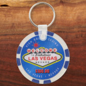 Las Vegas High Roller $100.00 Poker Chip Sleutelha Sleutelhanger (Voorkant)