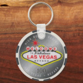 Las Vegas High Roller $100 poker Chip Sleutelhange Sleutelhanger (Voorkant)