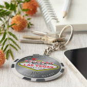 Las Vegas High Roller $100 poker Chip Sleutelhange Sleutelhanger (Zijkant)