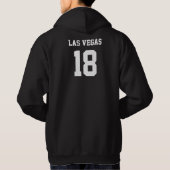 Las Vegas Hockey Zwart Hooded Sweatshirt (Achterkant)