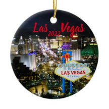Las Vegas Holiday Red Ornament