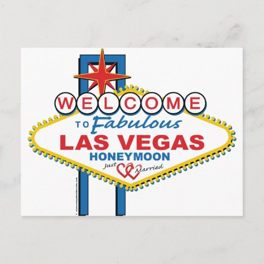 Las Vegas Honeymoon Briefkaart (Voorkant)