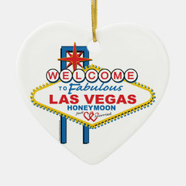 Las Vegas Honeymoon Keramisch Ornament