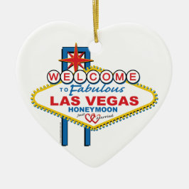 Las Vegas Honeymoon Keramisch Ornament