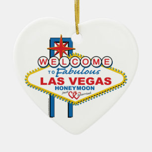 Las Vegas Honeymoon Keramisch Ornament